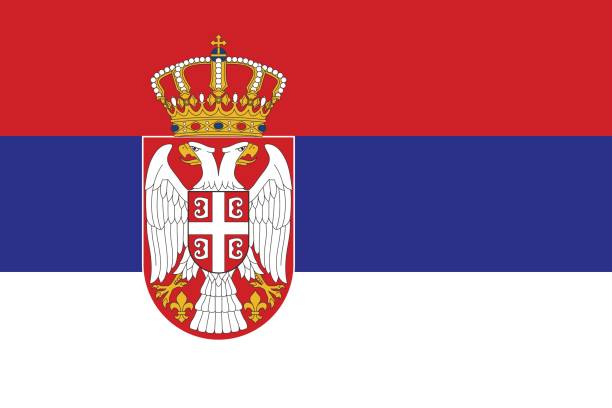 ilustrações, clipart, desenhos animados e ícones de bandeira da sérvia  - serbian flag