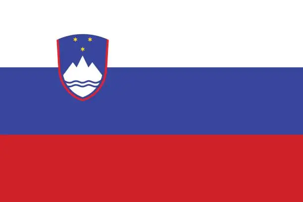 Vector illustration of Flag of Slovenia