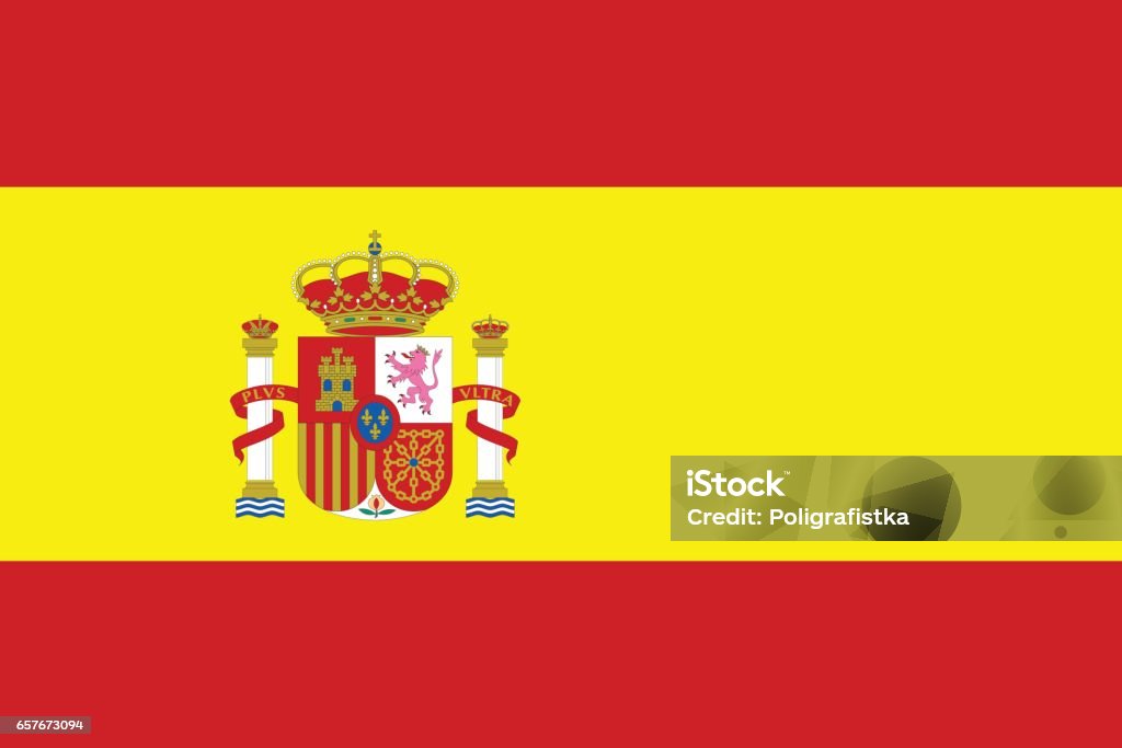 Bandera de España  - arte vectorial de Bandera libre de derechos
