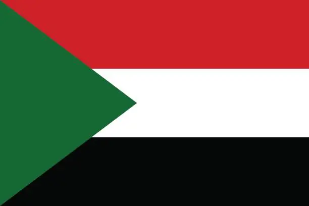 Vector illustration of Flag of Sudan