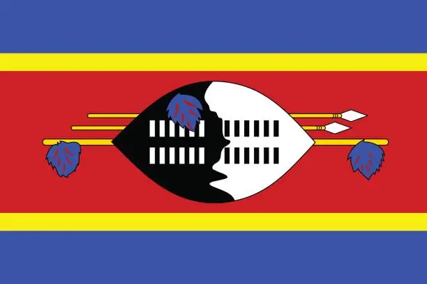 Vector illustration of Flag of Swaziland