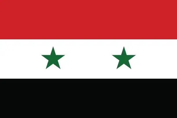 Vector illustration of Flag of Syria
