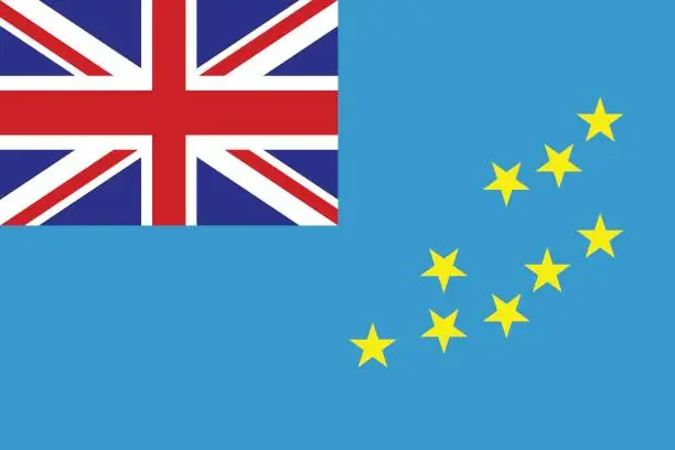 Vector illustration of Flag of Tuvalu
