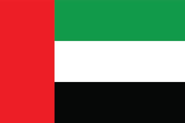 флаг объединенных арабских эмиратов - flag of the united arab emirates stock illustrations