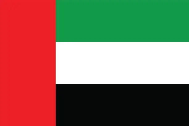 Vector illustration of Flag of United Arab Emirates