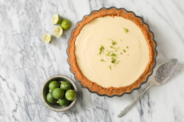 istock Key Lime Pie And A Bowl Of Limes 657675884
