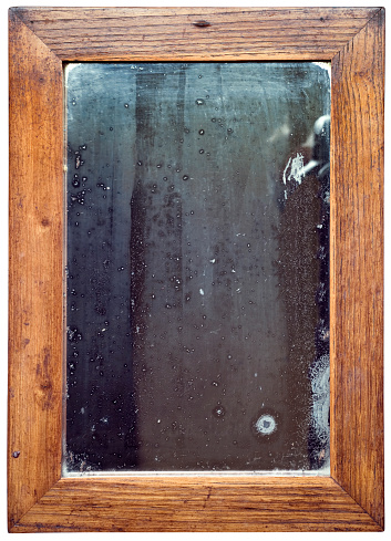 Old Rusty Wooden Mirror Cutout