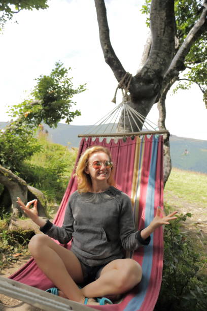 istock Woman in the hammock. 657685034