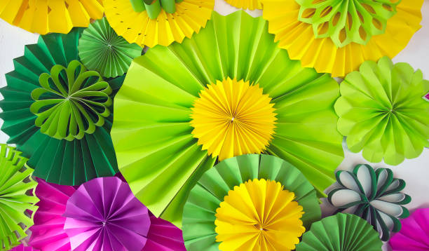 istock Paper origami for decoration background 657685260