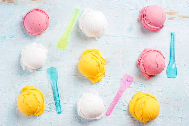 istock Colorful ice cream balls. 657685824