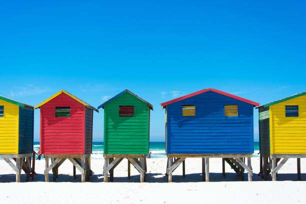 istock Colourful beach huts at Muizenberg, Cape Town 657702082