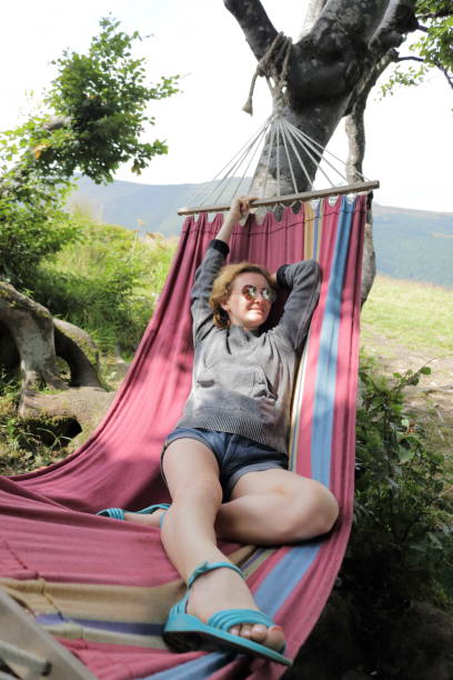 istock Woman in the hammock. 657702108