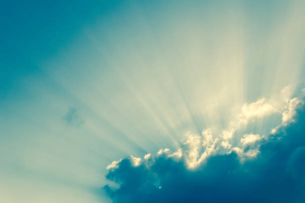 istock sunburst - vintage sky background - abstract retro clouds 657702252