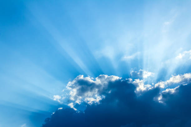 istock sunburst - vintage sky background - abstract retro clouds 657702406