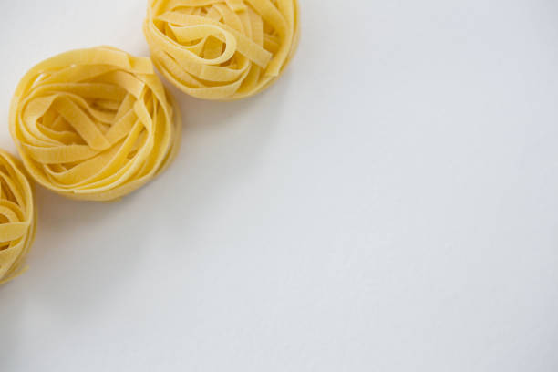 istock Fettuccine pasta arranged in a row 657708422