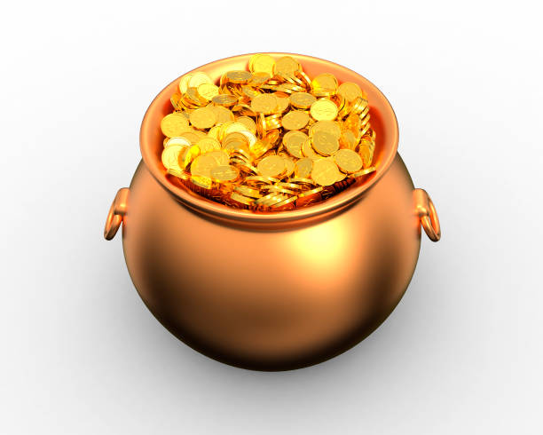 istock Pot filled with gold coins 657717358