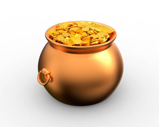 istock Pot filled with gold coins 657720256