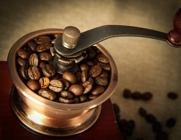 istock Closeup coffee bean and coffee grinder 657720768