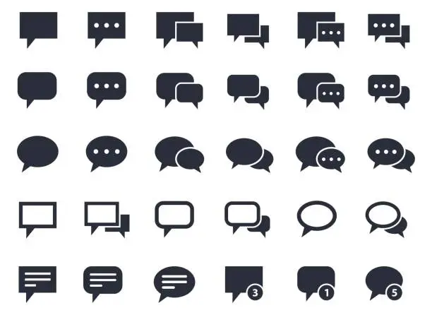 Vector illustration of speech bubble icons