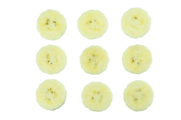 istock Banana slices isolated on a white 657733496