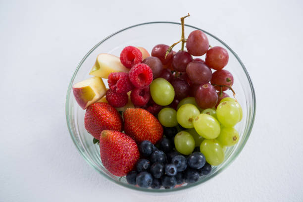 istock Overhead of various fruits in bowl 657733868