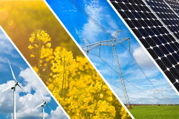 Photo of Concept of renewable energy and sustainable resources - photo collage