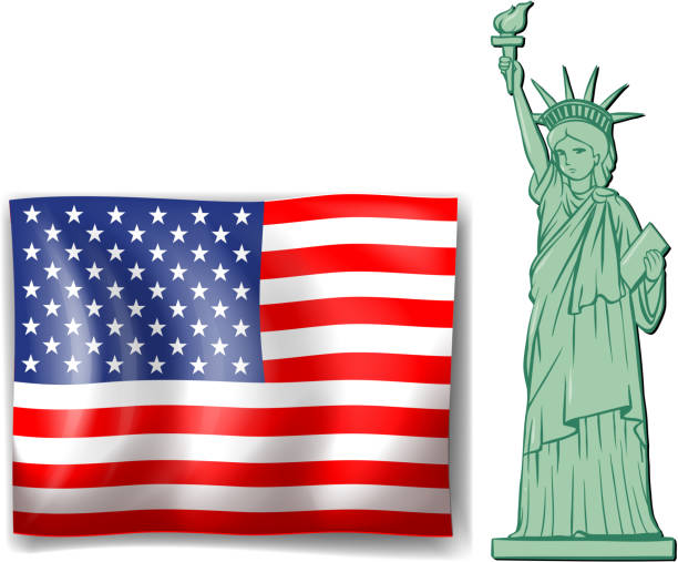 istock American flag and statue of liberty 657739748
