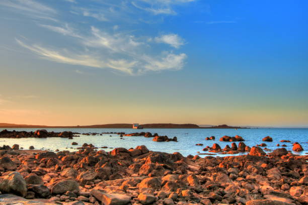 Dampier coastline in Pilbara region, Australia stock photo