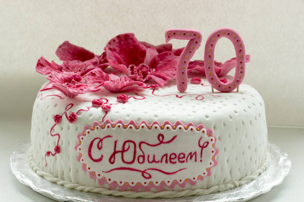 istock sweet pink orchids white anniversary cake closeup 657750634