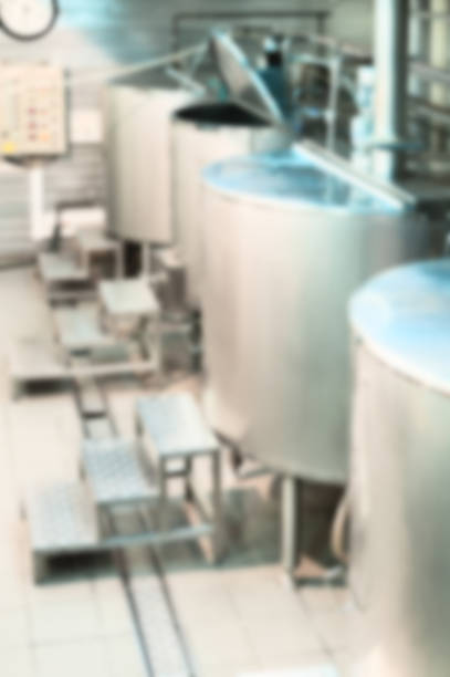 istock Modern brewery. Steel tanks for wort boiling 657750652