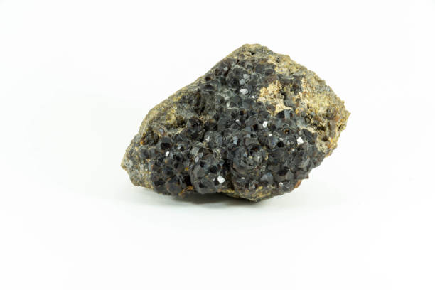 istock Beautiful semiprecious stone Garnet on a white background 657751548