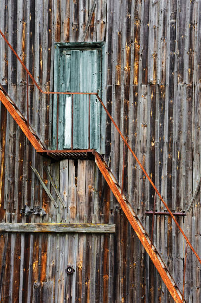 istock old wooden barn with ladder 657754448