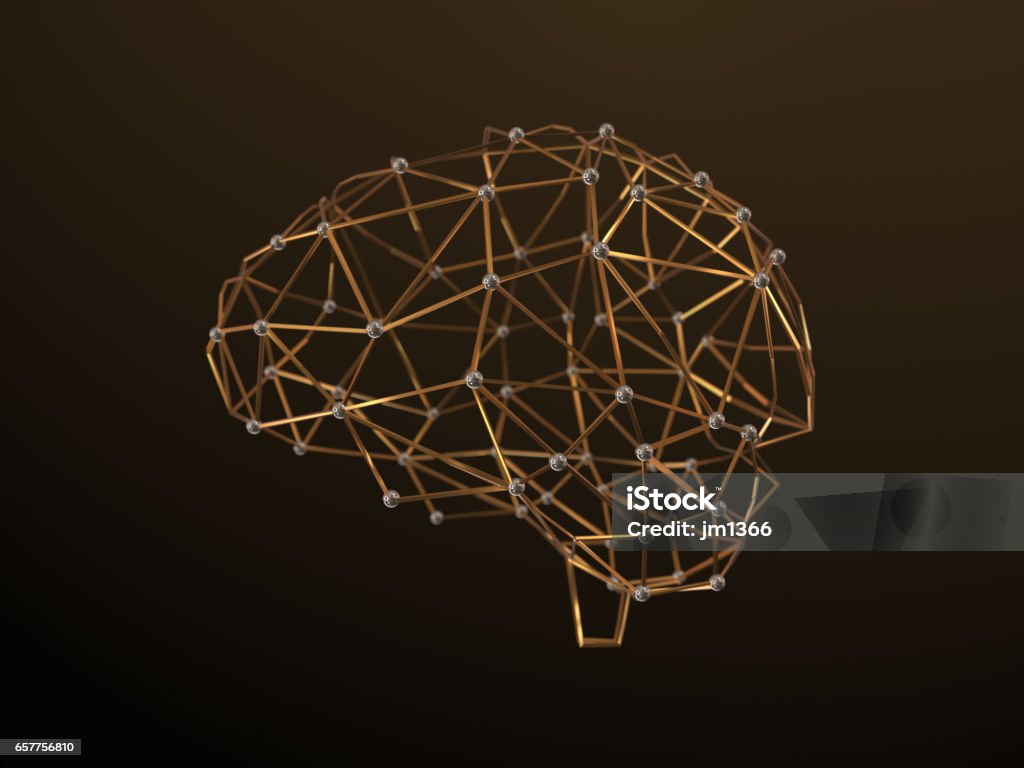 Line Abstract. Brain Abstract Human Brain From Dots And Linespolygonal Brain Design3d ...