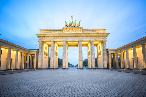 istock Brandenburg Gate at night in Berlin city, Germany 657757626