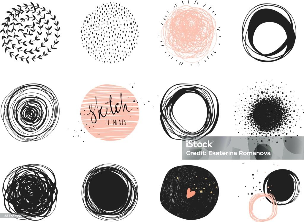 Circles_04 Abstract circle clip art elements. Use for posters, prints, greeting and business cards, banners, icons, labels, badges and other graphic designs. Circle stock vector
