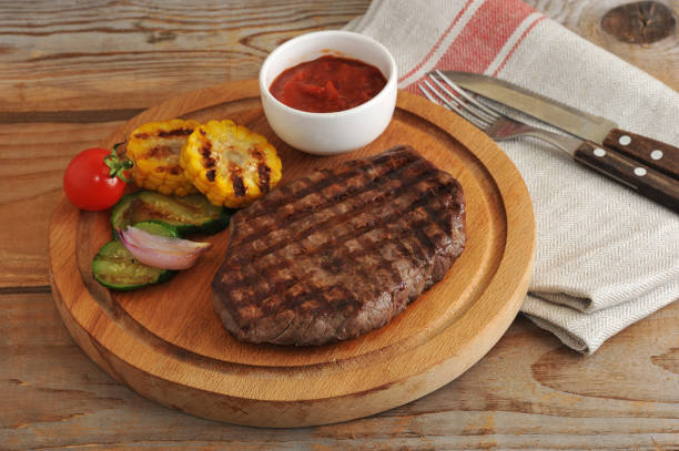 istock grilled beef steak, grilled vegetables 657779724