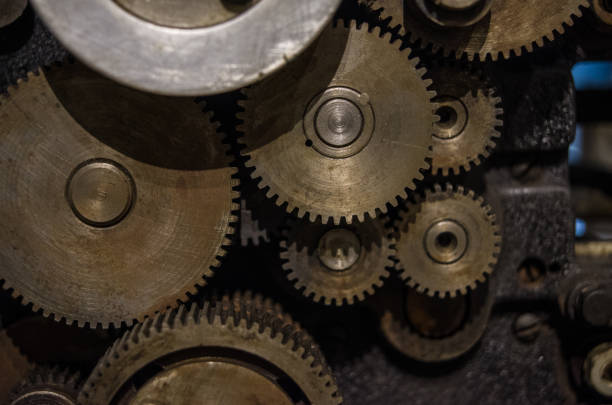 istock The gears of a old and vintage machine 657787098