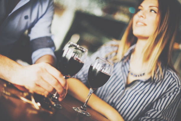 istock Young couple at the bar 657788454