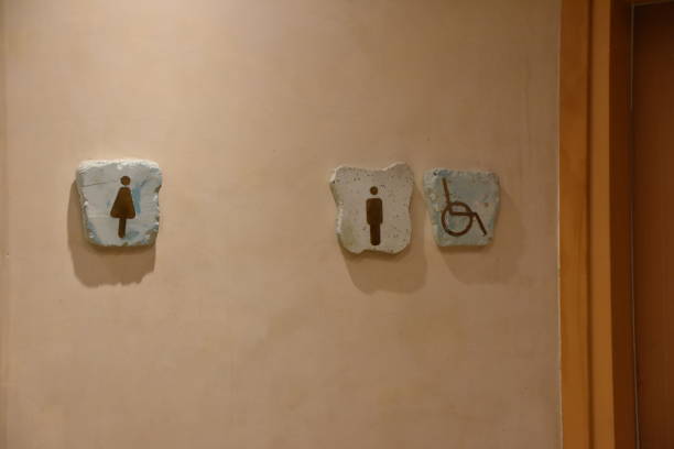 istock Toilet sign, women, men, disabled 657799176