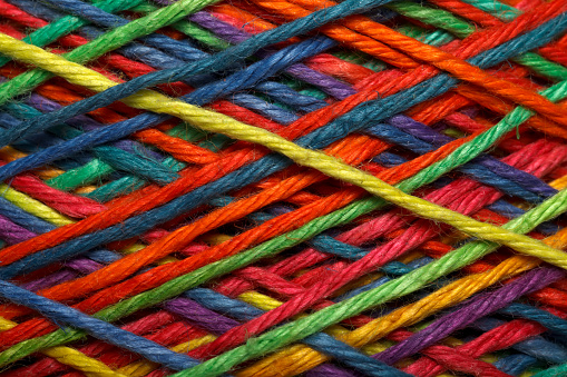 Multicolored Yarn Roll Stock Photo - Download Image Now - Thread - Sewing  Item, Intertwined, Close-up - iStock
