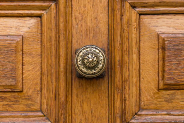 istock Ornament metal door knob 657805326