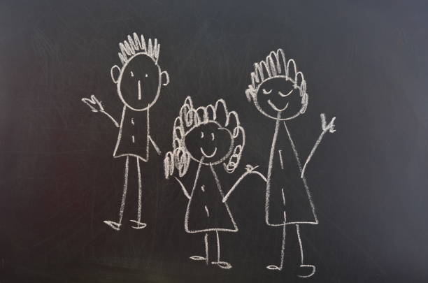 istock Drawing of a family. 657808454
