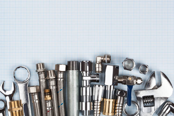 Plumbing supplies. stock photo