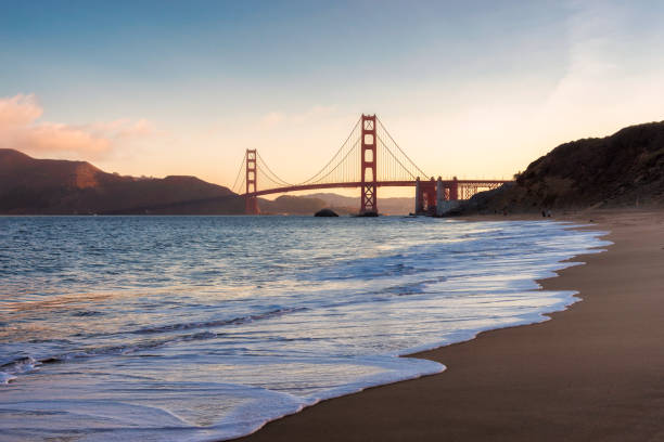 istock Golden Gate Bridge From Baker Beach at Sunrise 657809540