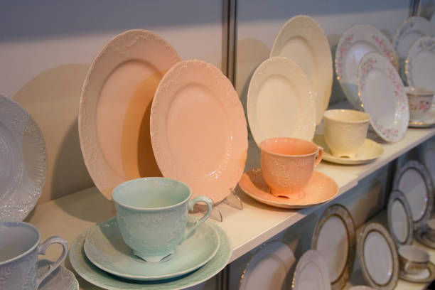 istock Various new dishes on the counter. Sale 657815340