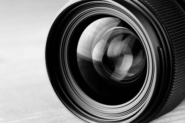 istock lens reflection black and white photo 657815394