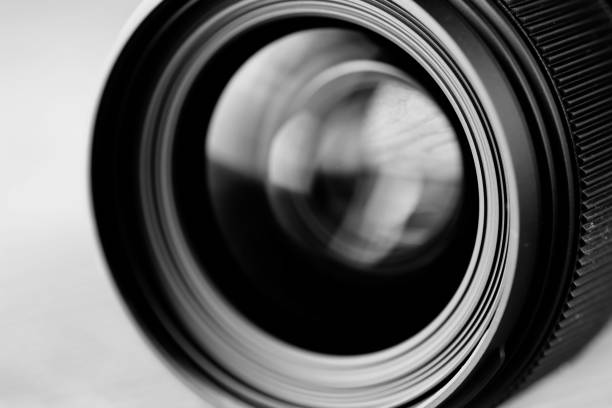 istock lens reflection black and white photo 657815444
