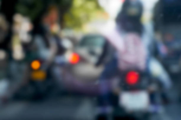 istock Blurred background abstract and can be illustration to article of Bikers driving a motorcycle 657820310