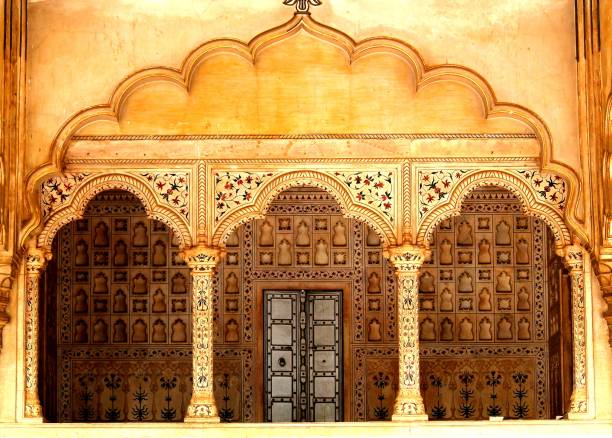 istock King's seat in red fort 657827416