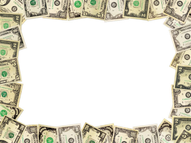 istock Frame from the dollars isolated on the white background 657830340